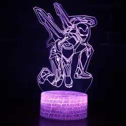 Крыло Железный человек тема 3D светильник светодиодный ночник 7 цветов изменить лампа Touch настроение Новогодний подарок Dropshippping