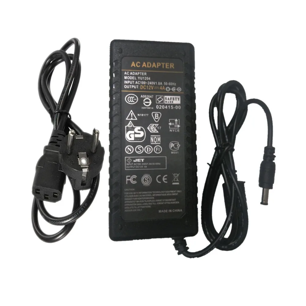 DC 12V 4A Power Supply AC Adapter for LCD Controller board driver v56 v59 3463A 3663 48W Monitor Charger | Компьютеры и офис