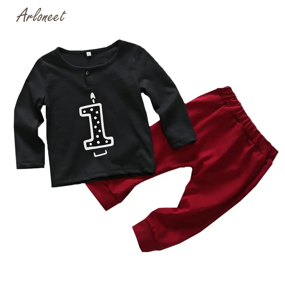 ARLONEET Children's Sets children clothes girls clothes Cute boys clothes winter Infant Baby Girl Little Romper Letter DEC21