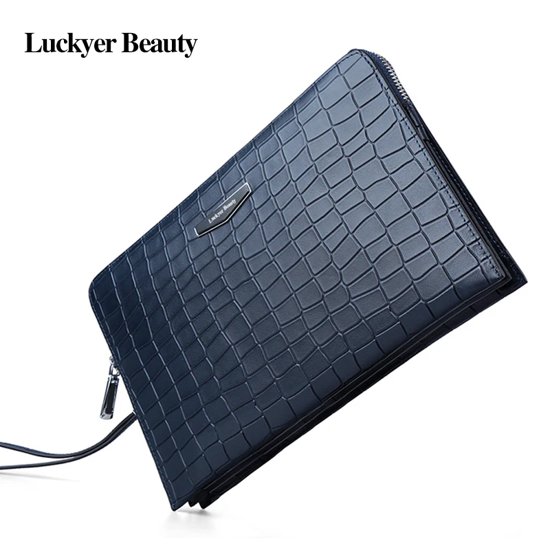 Luckyer Beauty сумка для деловых людей с ремешком из натуральной кожи мужской Конверт