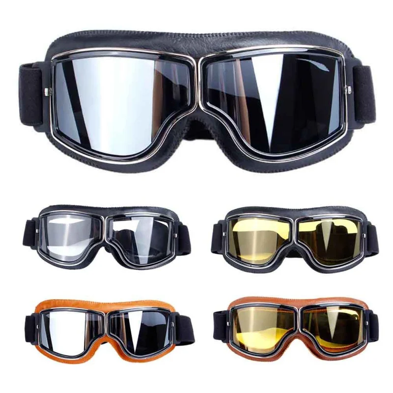 Открытый зимний езда Анти-туман очки Винтаж лобовое стекло очки наружное профессиональные очки
