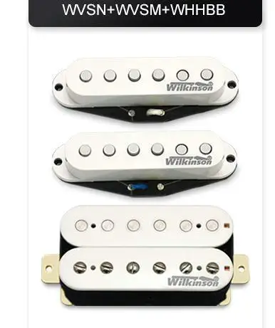 Гитарные звукосниматели, оригинальные звукосниматели Wilkinson Alnico V Humbucker, звукосниматели с одной катушкой, металлические звукосниматели rock, сделанные в Корее - Цвет: SSH Set White