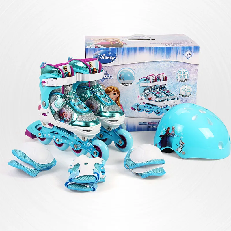 

Disney Adjustable Skates Inline Skating Shoes Adjustable Washable Flash wheels Children Roller Skating Shoes
