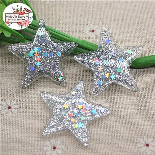 miniature plastic figurines 10pcs Mix Colors Resin shiny star in star Flatback Cabochon DIY Hair Bow Center Scrapbooking craft 38mm miniature squirrel figurines Figurines & Miniatures