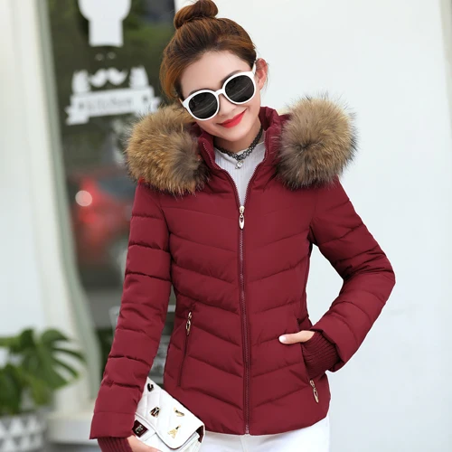warmest winter coats for women Female Warm Winter Jacket 2020 Fashion Women Hooded Fur collar Down Cotton Coat Solid color Slim Large size Female Coat Leather Jackets Coats & Jackets