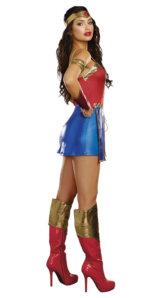 Ободхеллоуин Рассвет Справедливости ободок для волос в стиле Чудо-Женщина Супергерой костюм косплей супер красивое платье для девочек