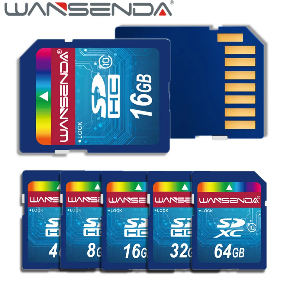  New original brand WANSENDA full size SD Card Memory Card 4gb 8gb 16gb 32gb 64gb Class 6 Class 10 F