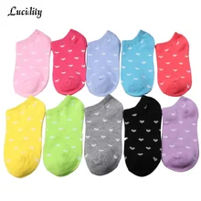 10 пар/лот = 20 шт., летние носки, женские Забавные милые носки-башмачки ярких цветов, модные носки для девочек