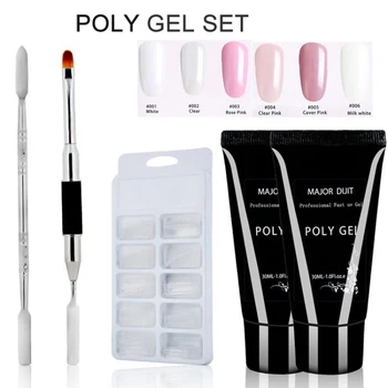 

30ml Poly Gel Finger Extension Crystal Jelly Nail Gel Camouflage UV LED Hard Gel Acrylic Builder Nail Art Gel 6 color