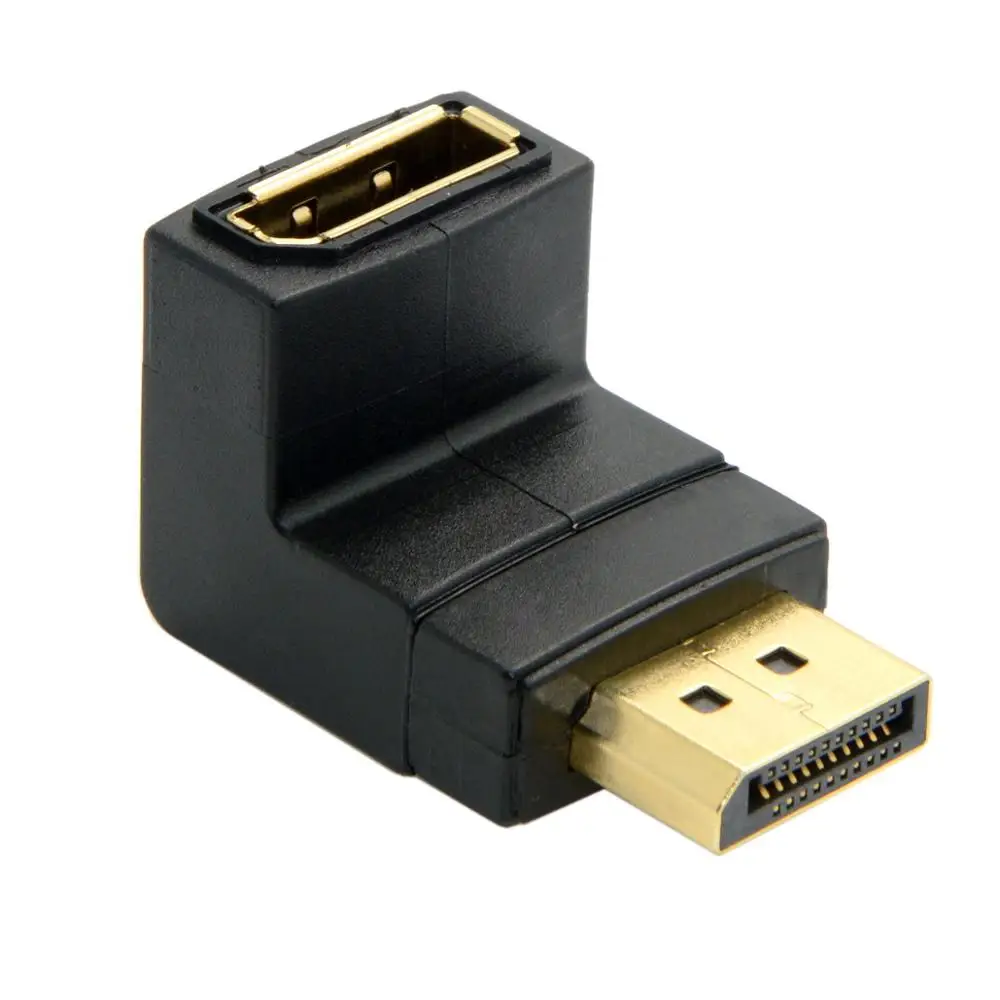 Zihan вниз под углом 90 градусов DisplayPort Male to DisplayPort Female удлинитель