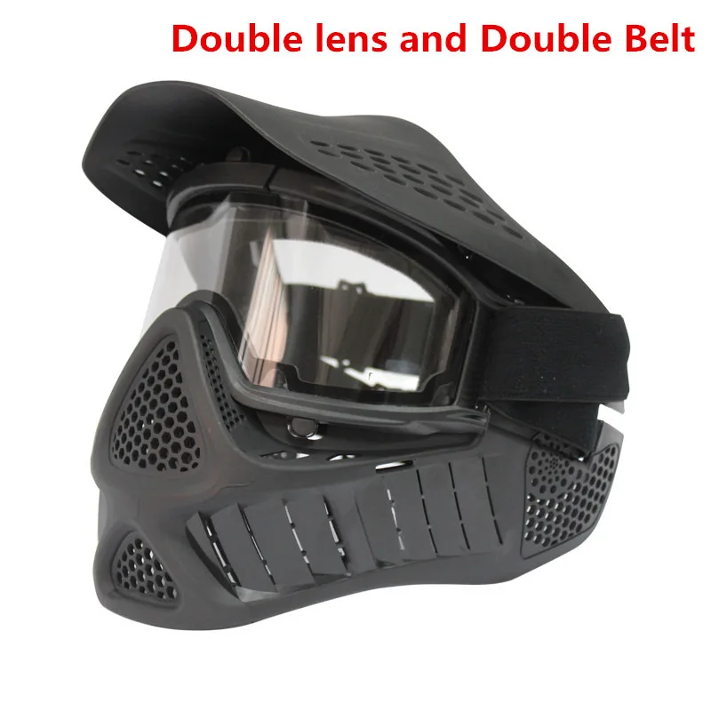 New Arrival Double lens Tactics Full Face Anti fog Paintball Airsoft