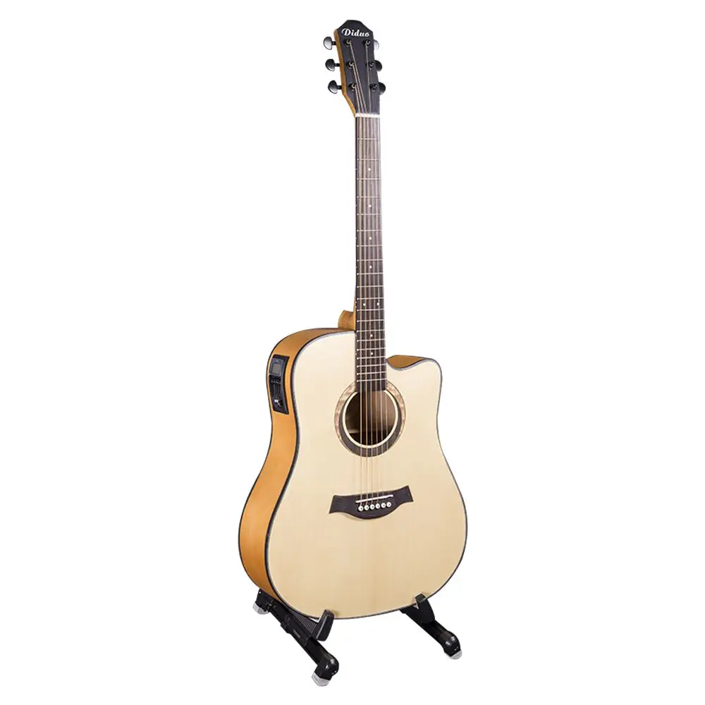 5-EQ Electro Guitar Folk Pop Flattop Acoustic 41 Inch Guitarra 6 String White Light Body Cutaway Five Pickups Rosewood |