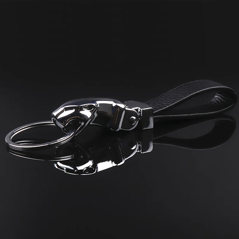 Модные Металл + кожа высококачественный сплав Мужская цепочка для ключей автомобилей брелок держатель брелок ювелирный сумка кулон из