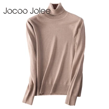 

Jocoo Jolee Cashmere Sweater Women Turtleneck Plus Size Knitted Winter Warm Sweaters Female Harajuku Pullover Jumper Pull