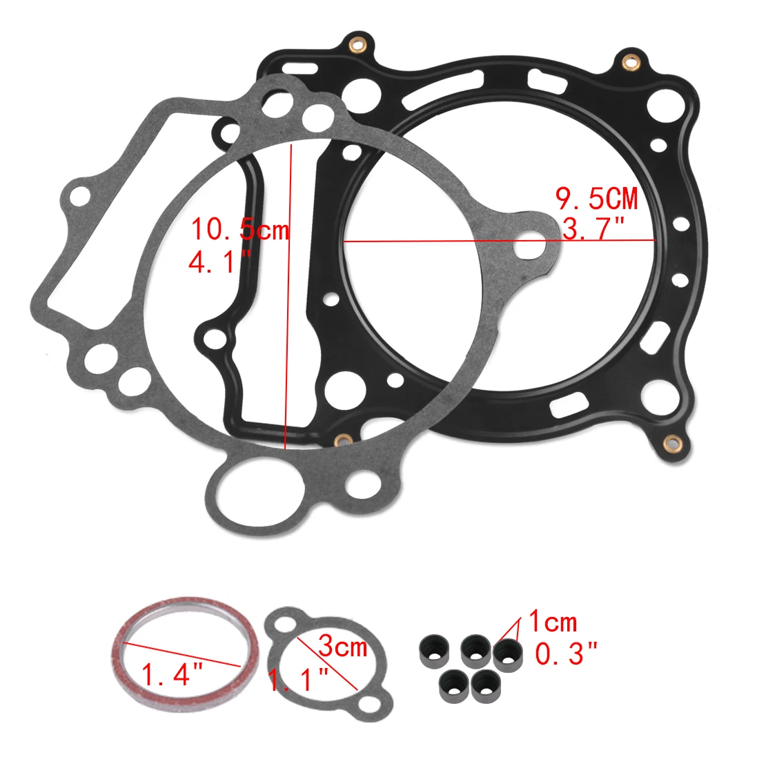 DWCX металлический черный и серый Топ конец Комплект прокладок для головы набор 1032020139 подходит для Yamaha YFZ450 2004 2005 2006 2007 2008 2009 2012 2013