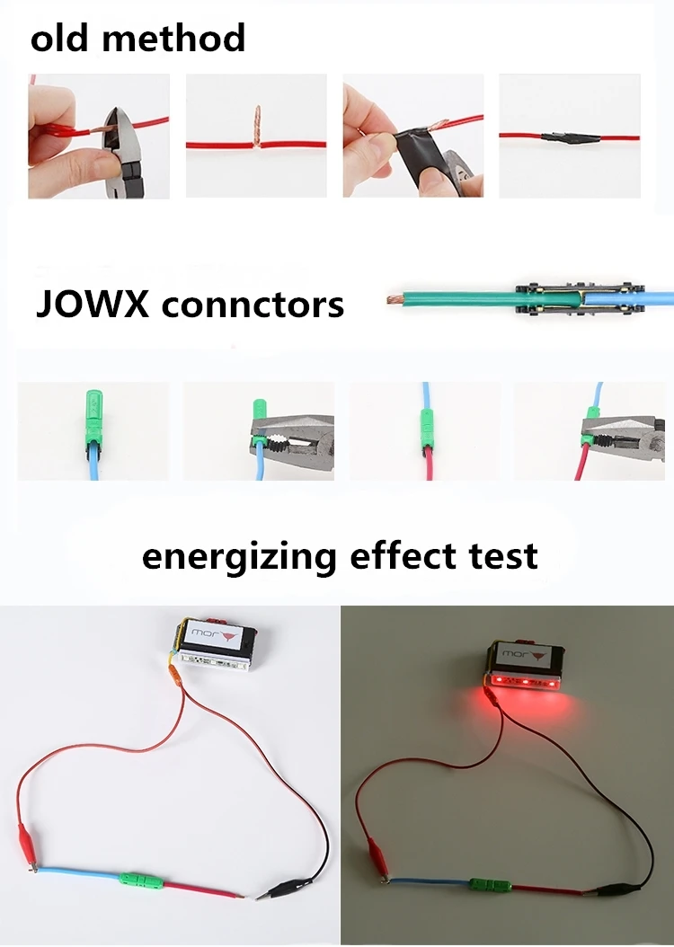 JOWX I-2 10 шт. 18AWG 0,75 sqmm прямое соединение в линии Автомобильные разъемы клеммы светодиодный светильник кабельный разъем для сращивания проводов обжимной