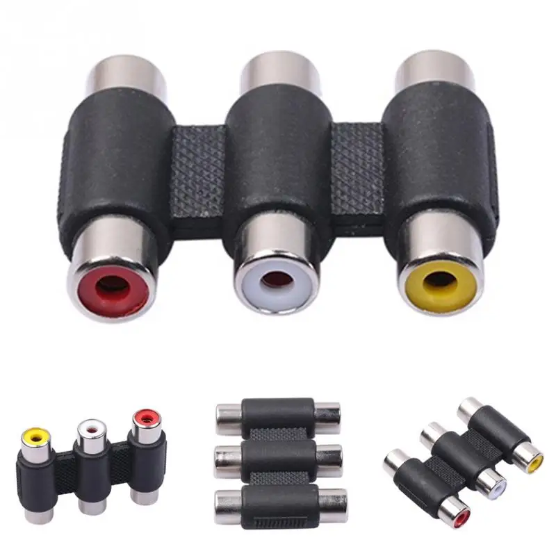 

Professional 3 RCA AV Audio Video Female to Female Coupler Adapter Extension Cable Component ERO