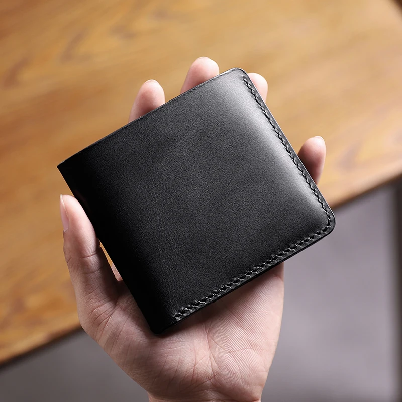 

Original design patent Leather hand short men's wallet Multi-function vegetable tanned color personality retro wallet