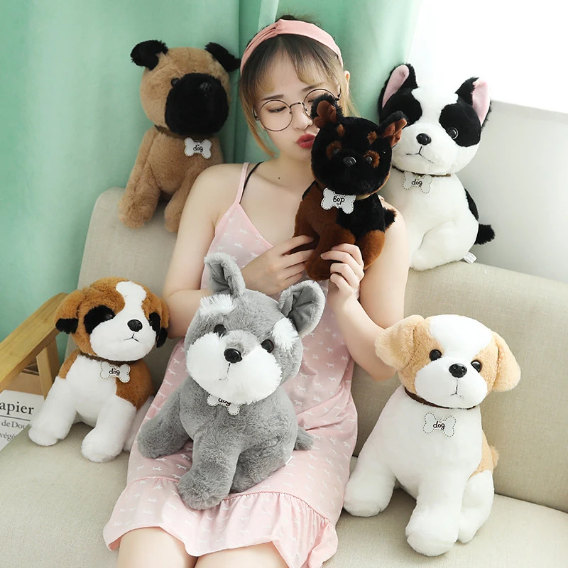 

20-40CM Cute Husky Chihuahua Corgi Teddy Dog Pug Filled Animal Simulation Plush Toy Doll Kids' Birthday Gifts