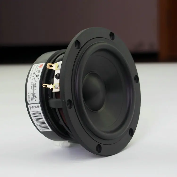 2PCS New Audio Labs 4inch Hifi Midrange Speaker Driver Ceramics Cone Casting Aluminum Frame Deep Suspension 30-50W Pair Price