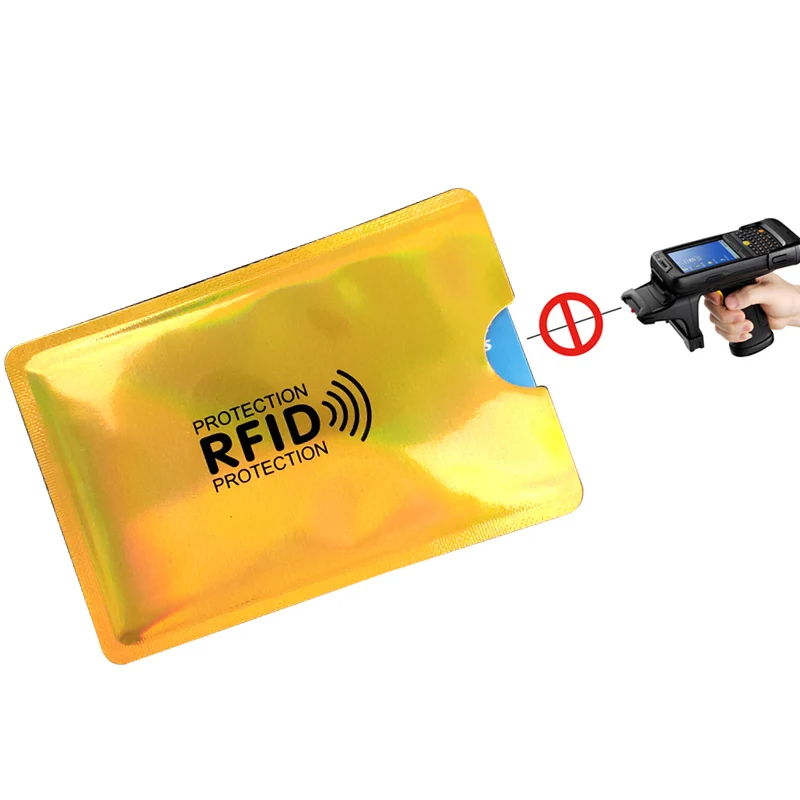 Блокирующий rfid алюминиевый держатель для карт, анти-сканирующий кошелек, держатель для id карт, чехол для карт rfid - Цвет: 02