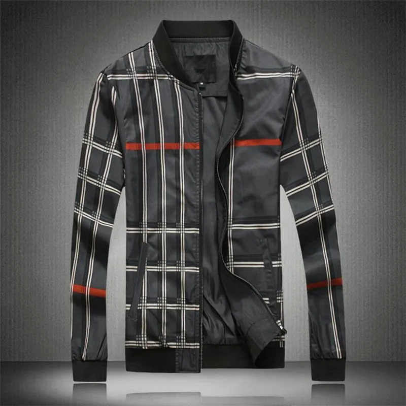 

new fashion brand spring autumn men's jacket slim casual jacket men's Outwear Man Jackets Man Coats plaid coat