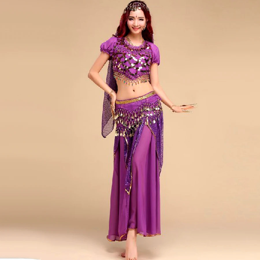 Buy 2018 New Belly Dance Costume 4pieces Set ( Top