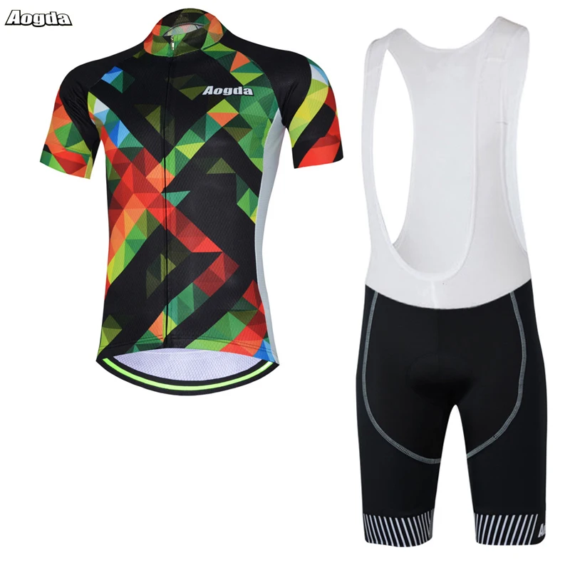 2017 Men's MTB cycling jersey short sleeve and bib shorts set/ Summer