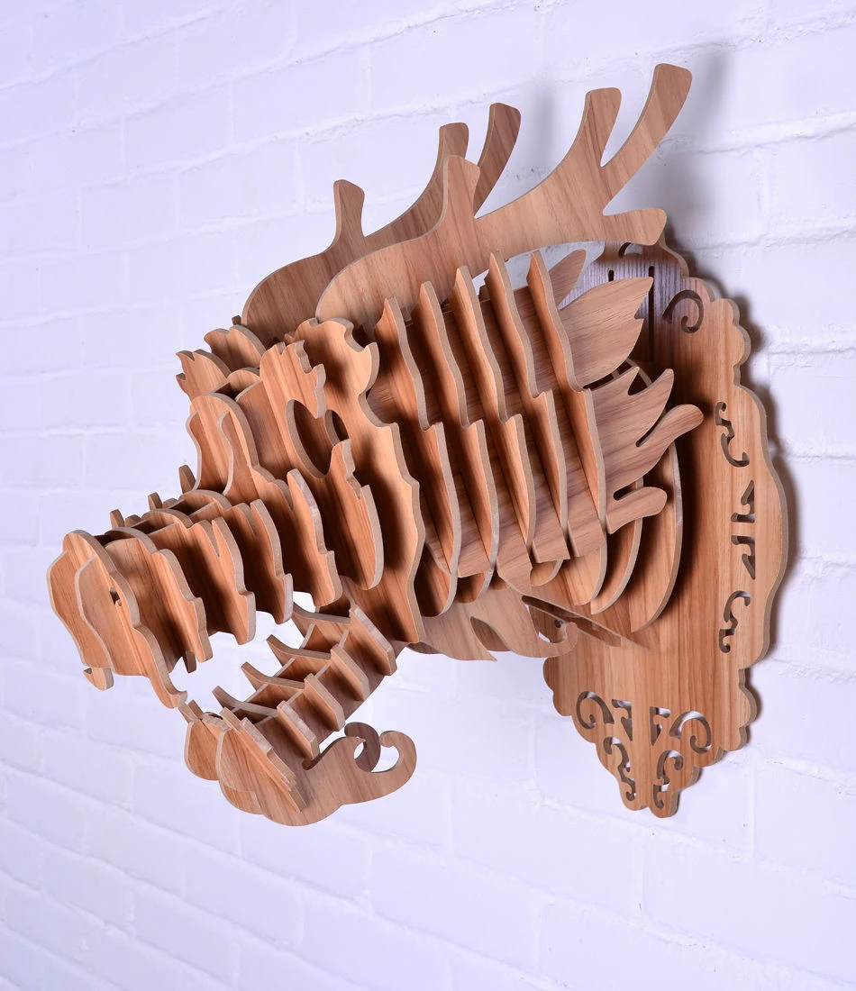 DIY wooden Dragon head for wall decoration,Chinese dragon,wood animal head for home decoration