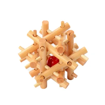

Chanycore Baby Learning Educational Wooden Toys 3D Puzzle Kong Ming Luban Lock Cube Remove Ball Brain Teaser sejm Kids Gift 4258