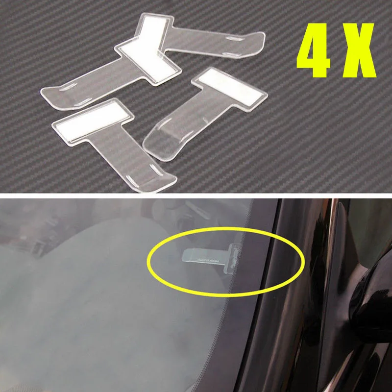 

4PCS/set Car Parking Clear Ticket Clip Clamp Folder For Cards Shopping List Part