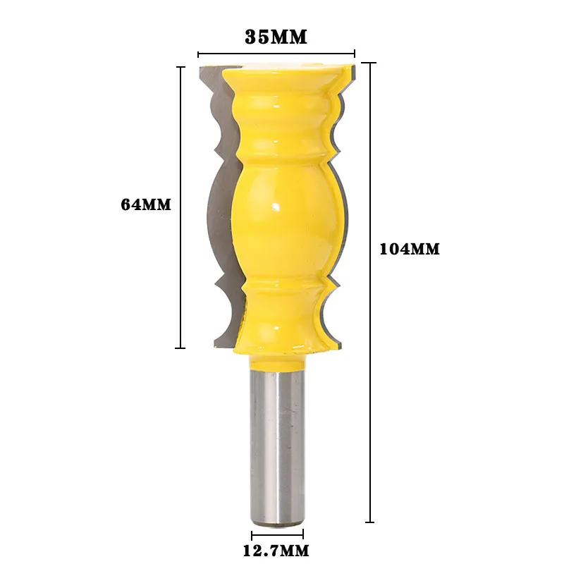 09 JDSR 12'' Shank Ogee Edging Router Bit Trimming Woodworking Milling Cutter Power Tool Drilling Milling For Wood Carbide Alloy