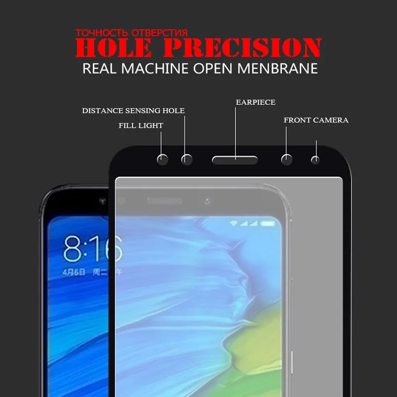 2 в 1 9D экран с объективом камеры закаленное стекло Защита для Xiaomi Redmi Note 5 Pro Note5