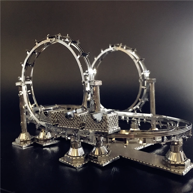 Горки DIY палец 3D металлическая головоломка BuildingModel детская сборка взрослые