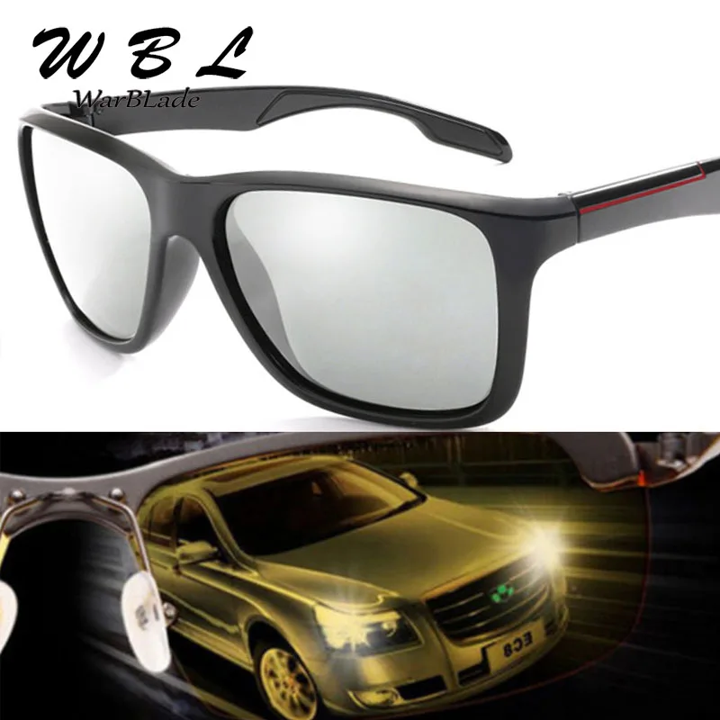 

WarBLade 2019 Men Brand Photochromic Square Sunglasses Polarized Chameleon Discoloration Sun Glasses For Men Fashion Driving