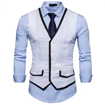 

Custom men's business formal vest men's suit vest, free to choose the size and color