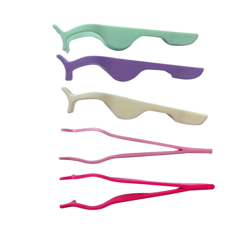 

wholesale color 1 pcs Plastic Eyelashes Extension Tweezers Auxiliary Clamp Clips Practice Beauty Eye Lash Makeup Tools