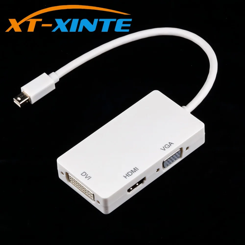 3 в 1 Мини Дисплей Порт DP штекер HDMI DVI VGA кабель адаптер конвертер Поддержка 1080P