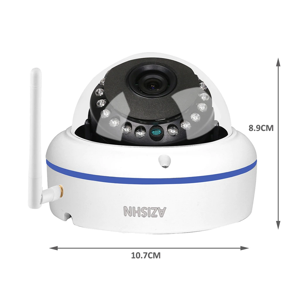 AZISHN Vandalproof Wifi Проводная ip-камера 720 P/960 P/1080 P Yoosee Обнаружение движения IP66 15IR CCTV камера с поддержкой sd-карты до 128G