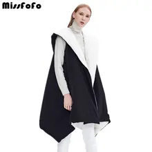 MissFoFo осенний и зимний пуховый жилет пальто женский двусторонний плащ Повседневный средней длины без рукавов на утином пуху высокого качества