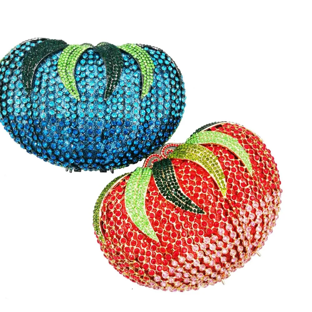 

Luxury Fruit designer Boutique Mini Chain handbag red strawberries Clutch bags Women Party Evening Bags Wristlets SC892