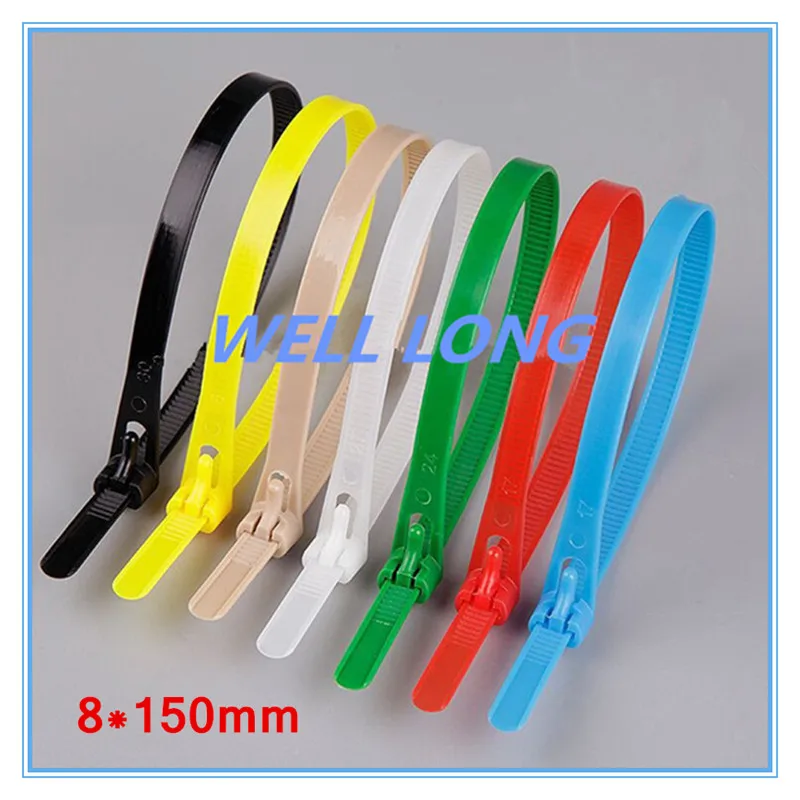 

500PCS/lot 8*150mm Color Nylon Cable Ties.