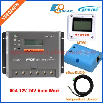 

EPSolar 60A 24V EPEVER Solar Power controller bluetooth function Temp sensor cable and MT50 remote meter VS6024BN