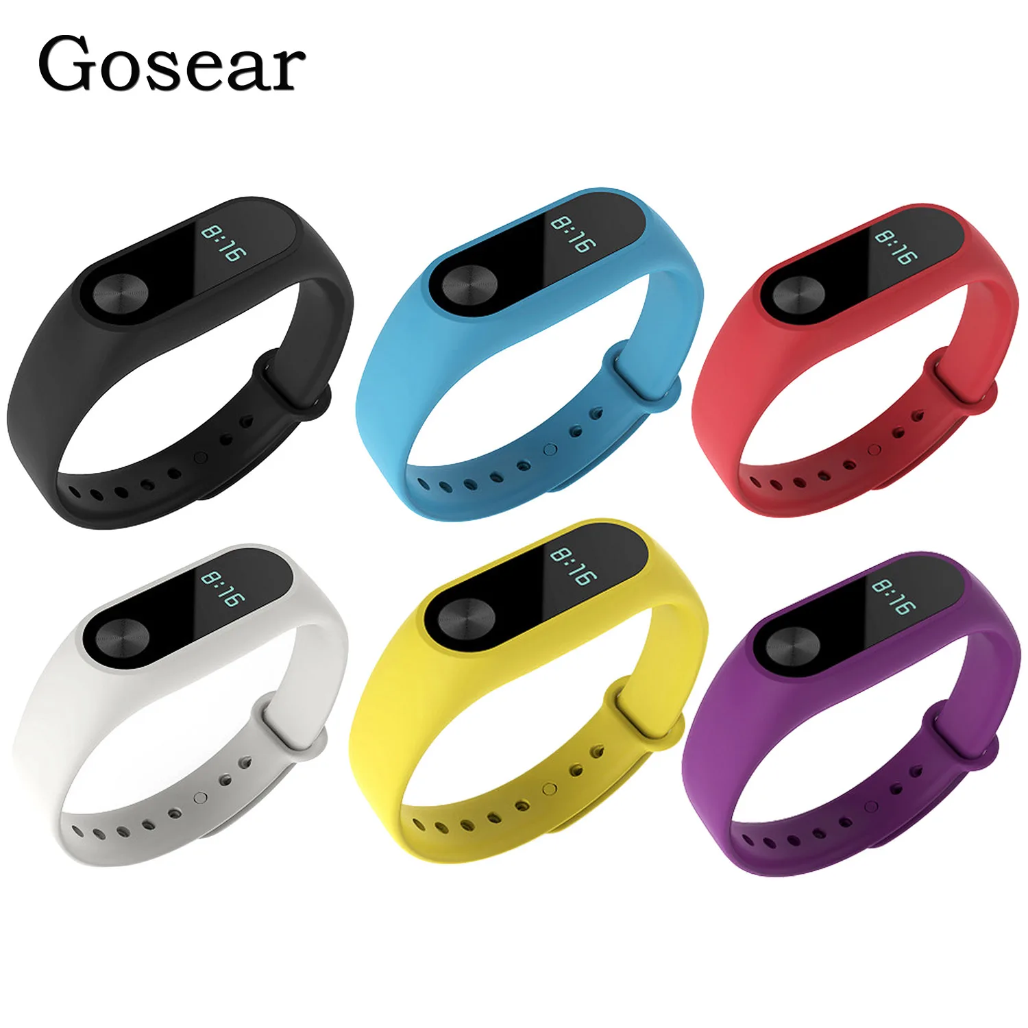 6 шт. сменные силиконовые ремешки для Xiaomi Xiomi Xiao Mi Band 2|Смарт-аксессуары| |