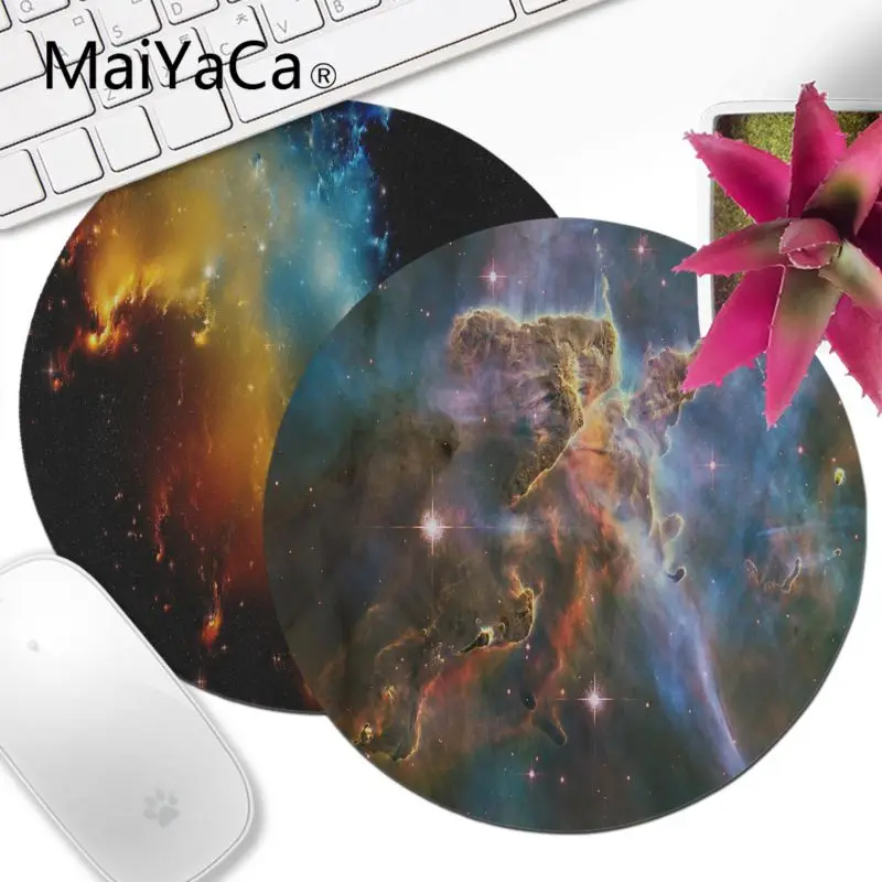 Красивый ковер MaiYaCa Galaxy Cosmic sky Офисная мышь игровой круглый коврик для мыши мягкий