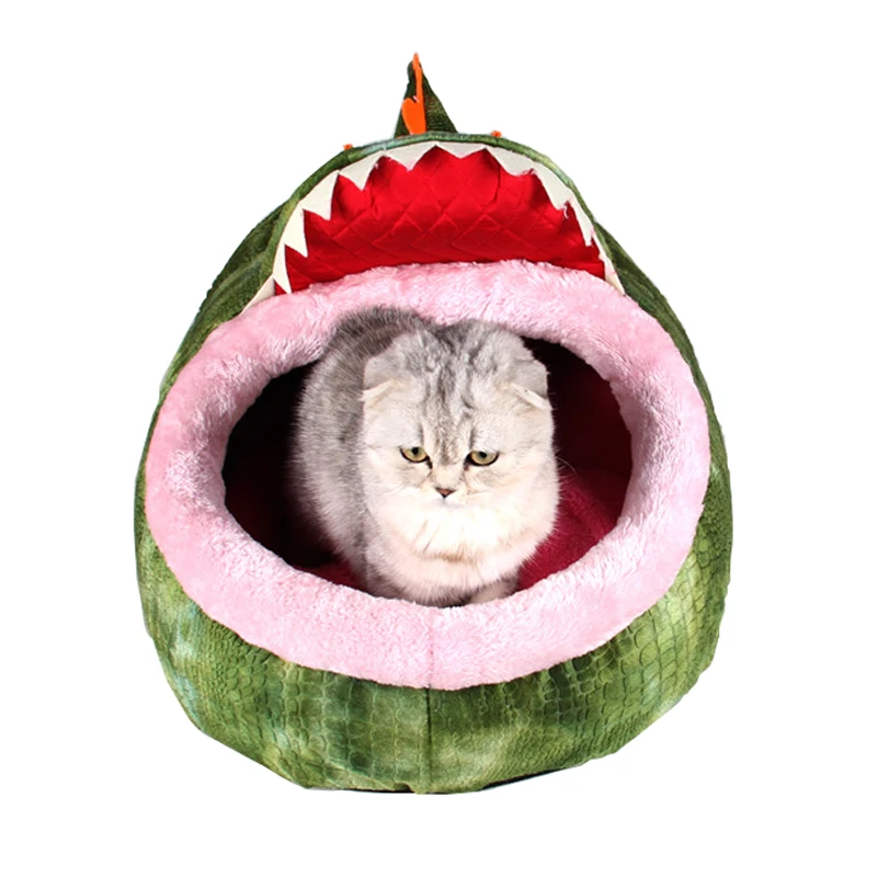 APAULAPET Забавный мягкий флисовый крокодил динозавр собака кошка кроватка для