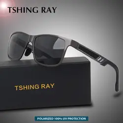 Алюминиевые магниевые квадратные HD поляризованные солнцезащитные очки Мужские/Женские брендовые дизайнерские зеркальные солнечные очки