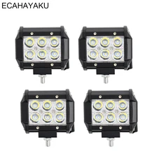 Best Offers ECAHAYAKU 4pcs 4inch Offroad LED Light Bar 18w Led Work Lamp Spot fog Light 12v 24v Offroad car Truck Trailer 4X4 Led Work Light Best Offers ECAHAYAKU 4pcs 4inch Offroad LED Light Bar 18w Led Work Lamp Spot fog Light 12v 24v Offroad car Truck Trailer 4X4 Led Work Light