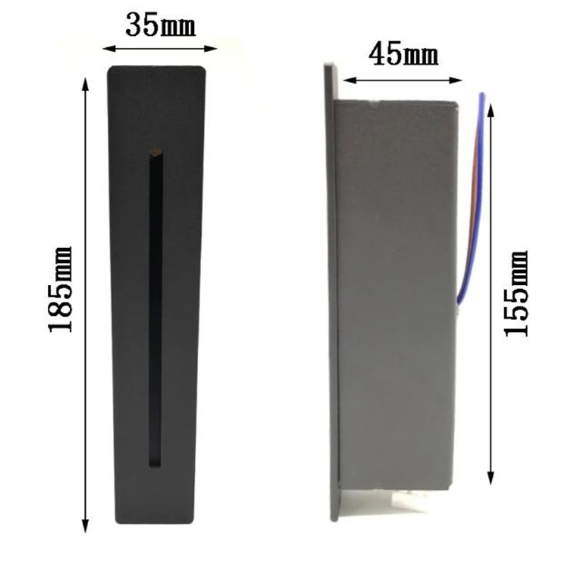 Современный Встраиваемый светодиодный светильник для лестниц 3 Вт прямоугольный AC100-240V светодиодный Qall бра светильник для лестниц ступенчатая лестница для прихожей