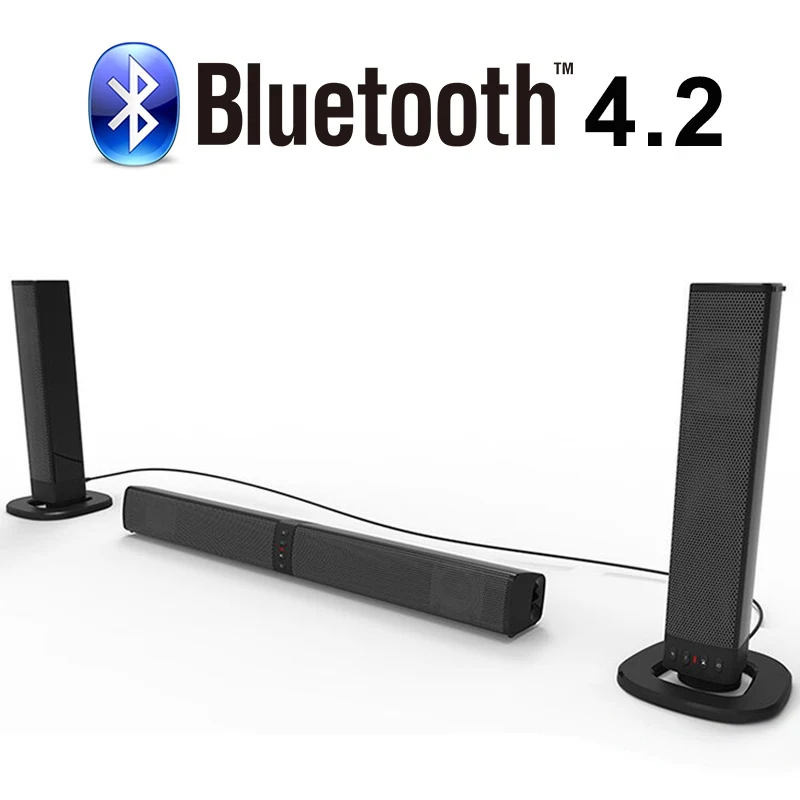 Съемный беспроводной FM Bluetooth 4,2 Саундбар динамик домашний кинотеатр Soundbar, сабвуфер